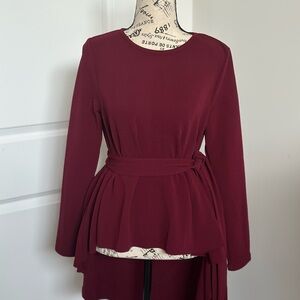 SHEIN Burgundy Blouse